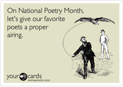 National Poetry Month greeting card