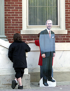 cardboard Dubya