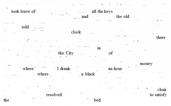 erasure of a page from Samuel Pepys' diary