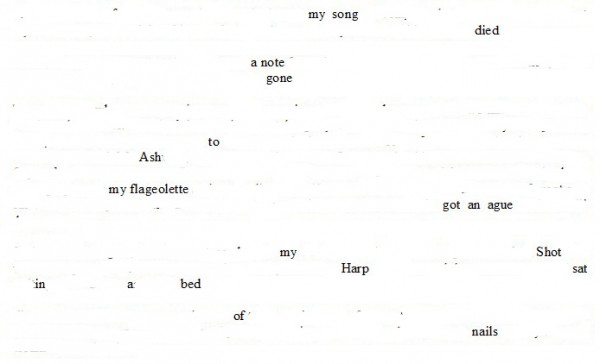 erasure of a page from Samuel Pepys' diary