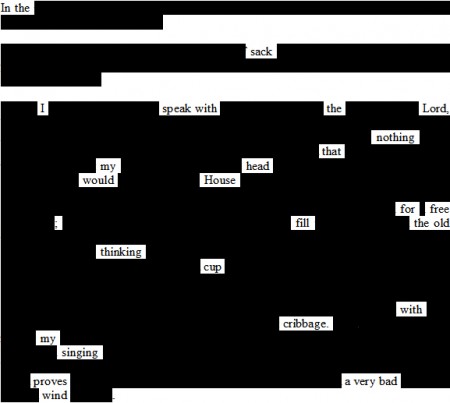 erasure of a page from Samuel Pepys' diary
