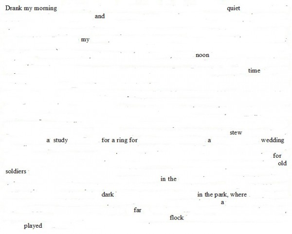 erasure of a page from Samuel Pepys' diary