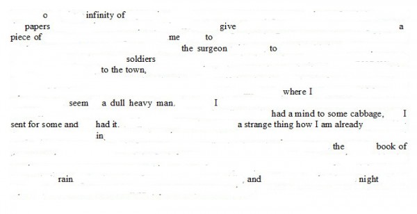 erasure of a page from Samuel Pepys' diary