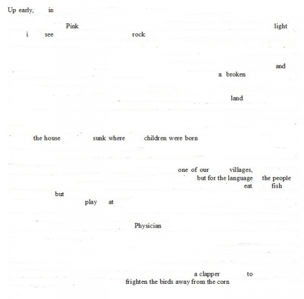 erasure of a page from Samuel Pepys' diary